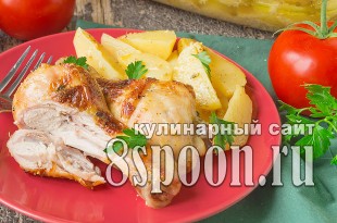 Курица в кефире в духовке: рецепт с фото
