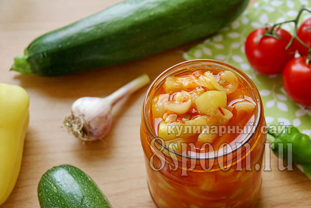 Лечо из кабачков на зиму с томатной пастой: рецепт с фото