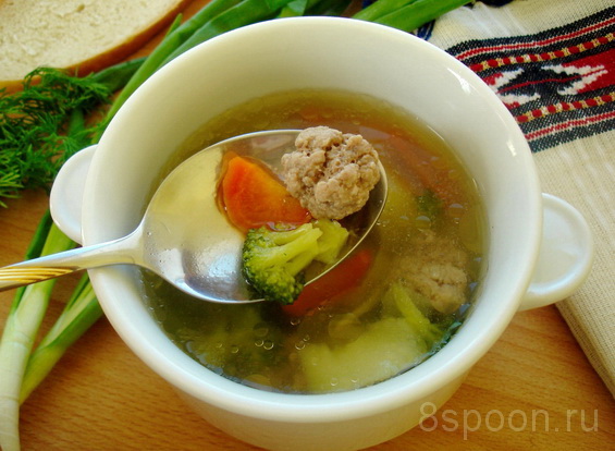 суп с брокколи и фрикадельками фото 7