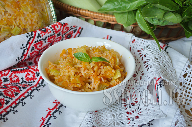 Салат из кабачков на зиму с рисом- рецепт с фото_16