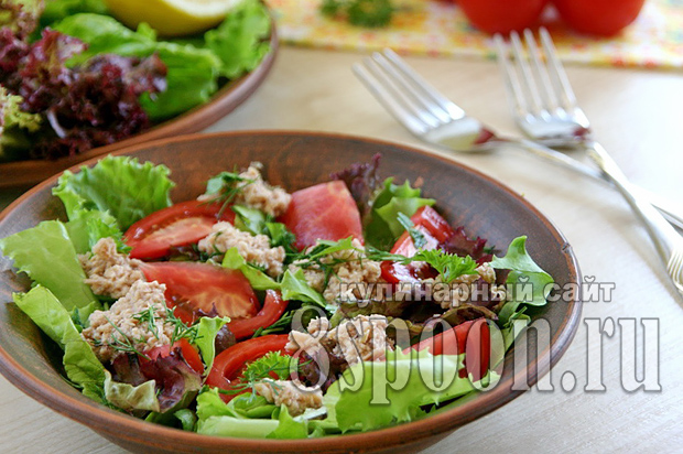 Салат с тунцом и помидорами: рецепт с фото