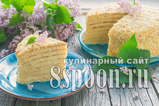 Торт на сковороде со сгущенкой рецепт с фото _17