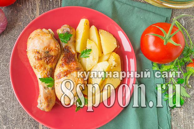 Курица в кефире в духовке: рецепт с фото 