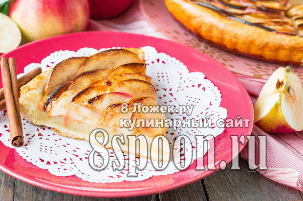 Пирог из слоеного теста с яблоками фото, фото рецепт пирога из слоеного теста с яблоками