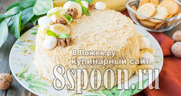 Торт из крекера со сметаной и желатином без выпечки - простой рецепт с пошаговыми фото