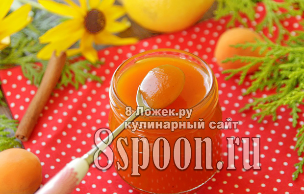Абрикосовый джем с корицей и лимоном фото
