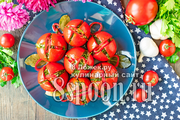 Малосольные помидоры за 1 день фото