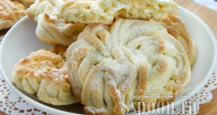 Песочное печенье «Хризантема» через мясорубку фото